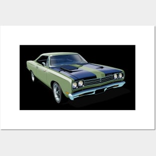 1969 Plymouth Roadrunner in light green Posters and Art